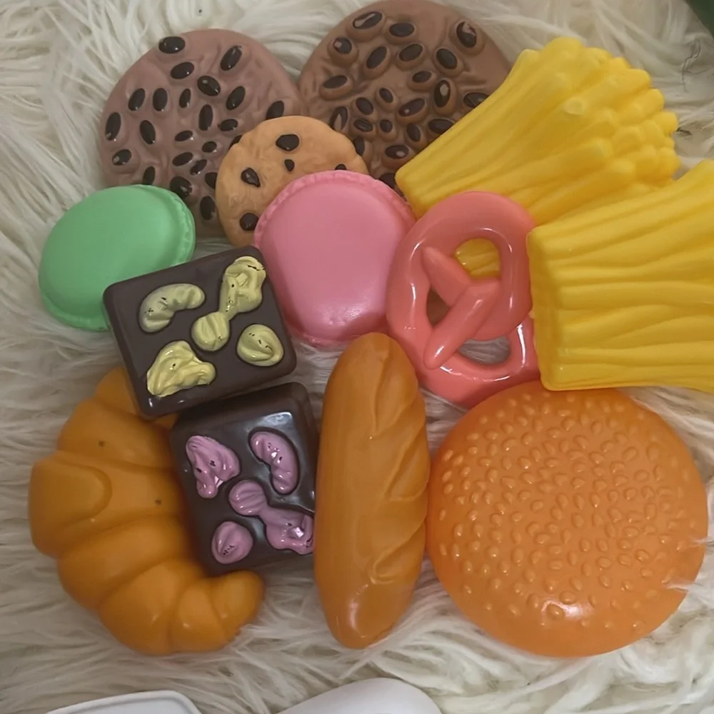 Big Colorful Play Food Set for Kids. 70+ pieces